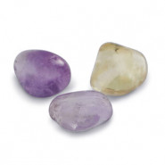 Naturstein Nugget Perlen Amethyst und Citrin 6-12mm Purple-yellow